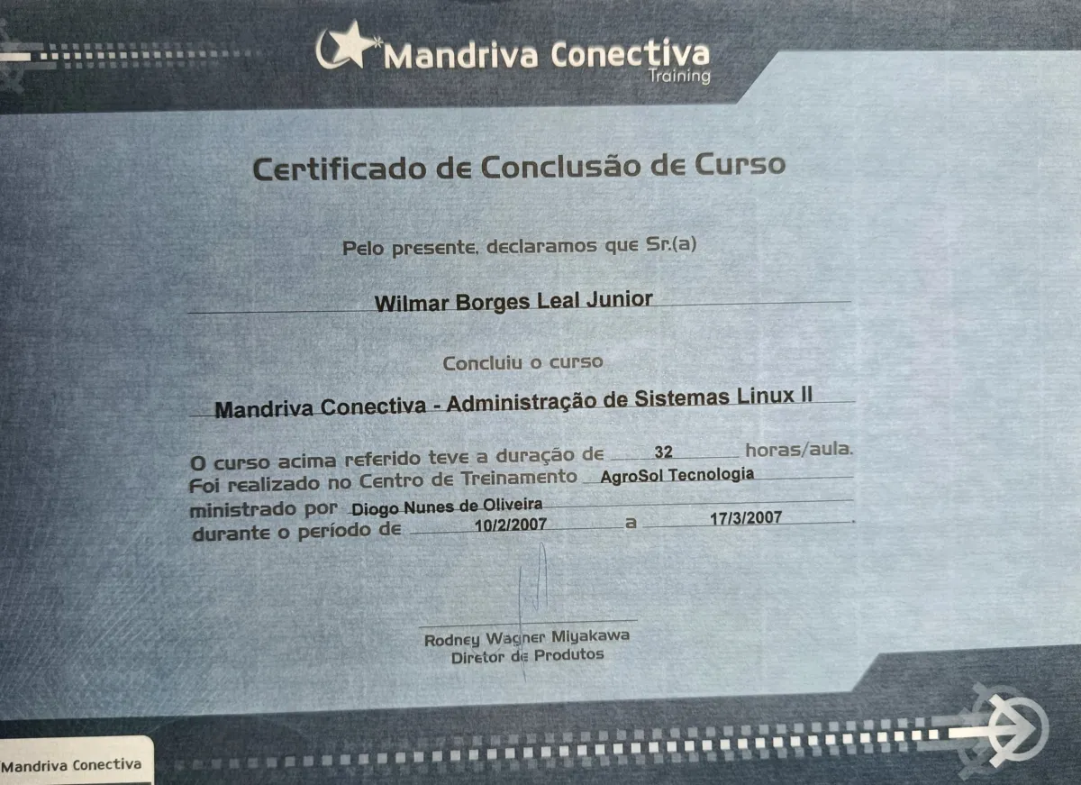 Curso Administração de Sistemas de Wilmar Borges Leal Junior