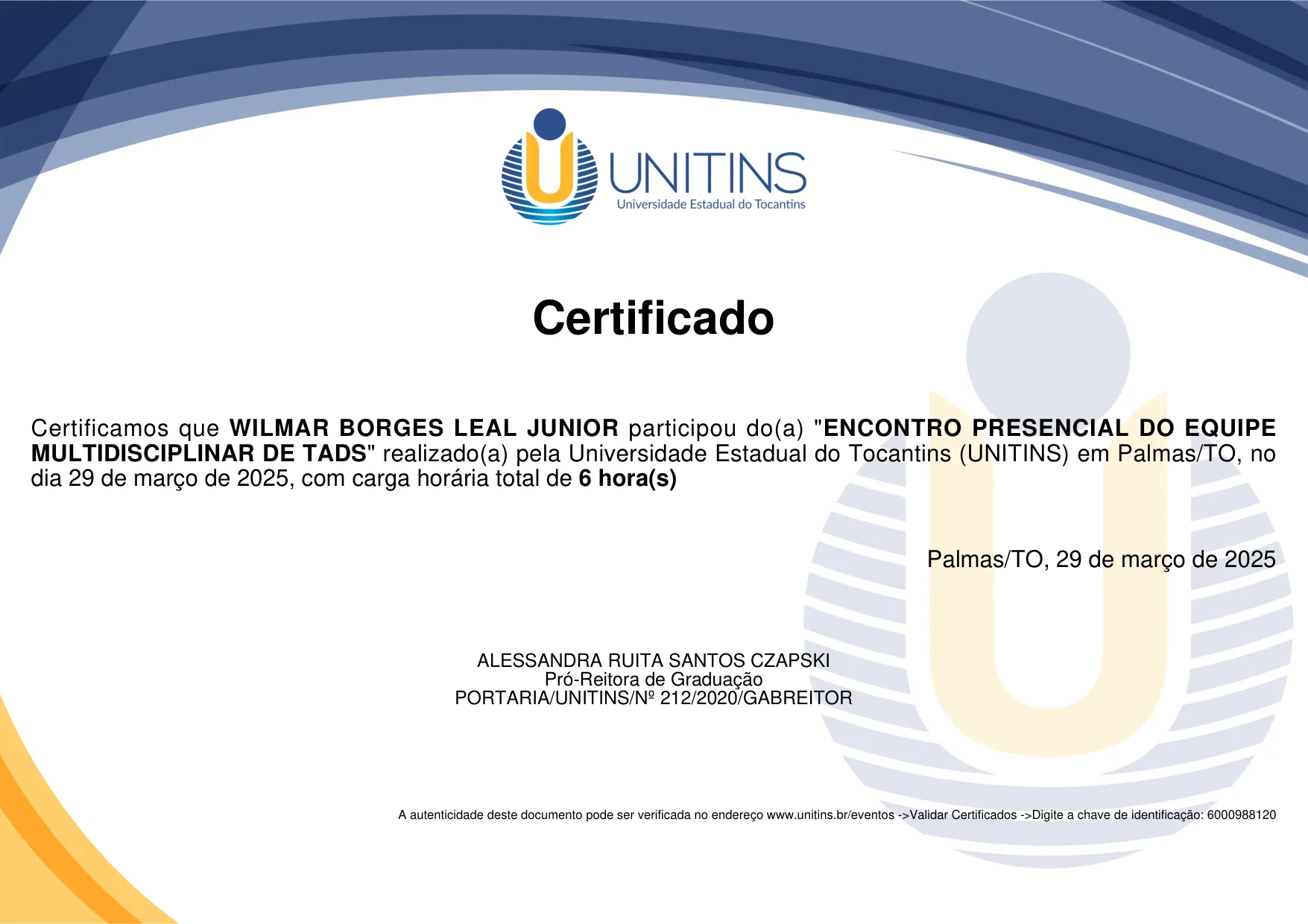 Evento ENCONTRO PRESENCIAL DO EQUIPE MULTIDISCIPLINAR DE TADS de Wilmar Borges Leal Junior